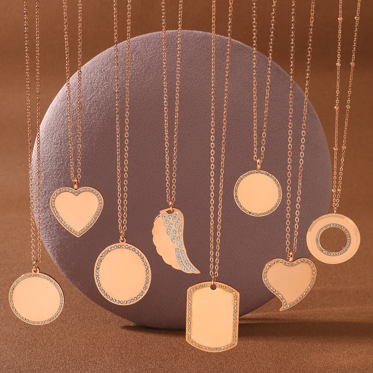Lettering Private Exclusive Necklace Vacuum Electroplated