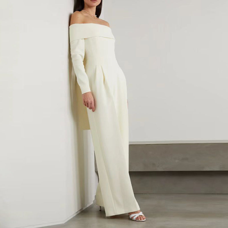 Women's Off-Shoulder Wide-Leg Jumpsuit