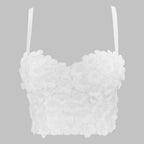Women's Floral Beaded Corset Top