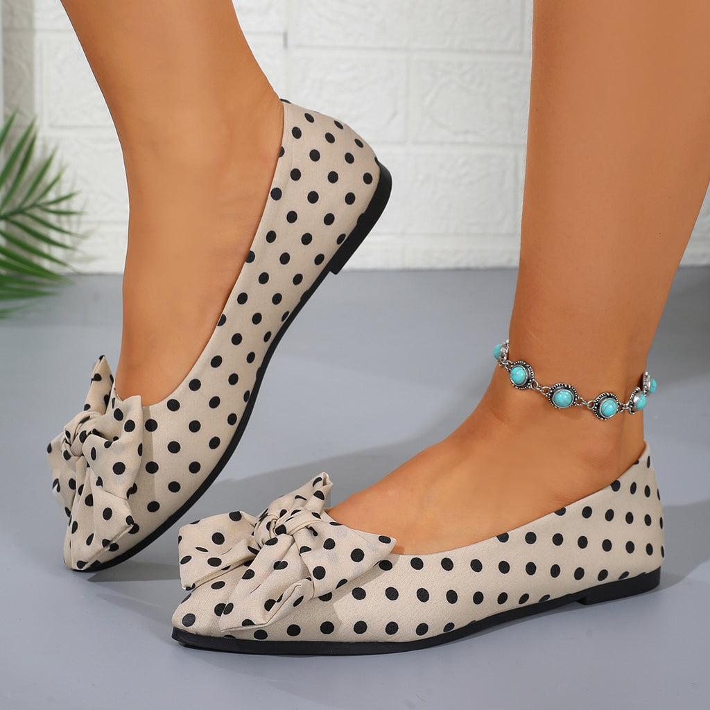 Women's Bow-Detail Mary Jane Flat Shoes