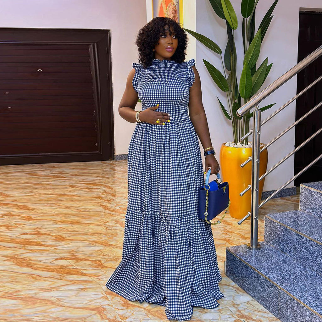 Printed Sleeveless Maxi Dress