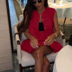 Women's Sleeveless Top and Fishtail Skirt Two-Piece Set