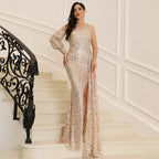 Women's Backless Sequin Dress