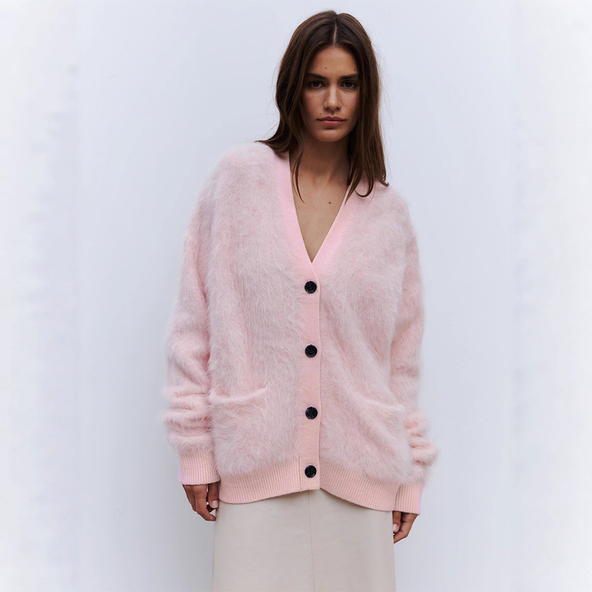 Women's Mink Cardigan Autumn Winter Lazy Loose Warm
