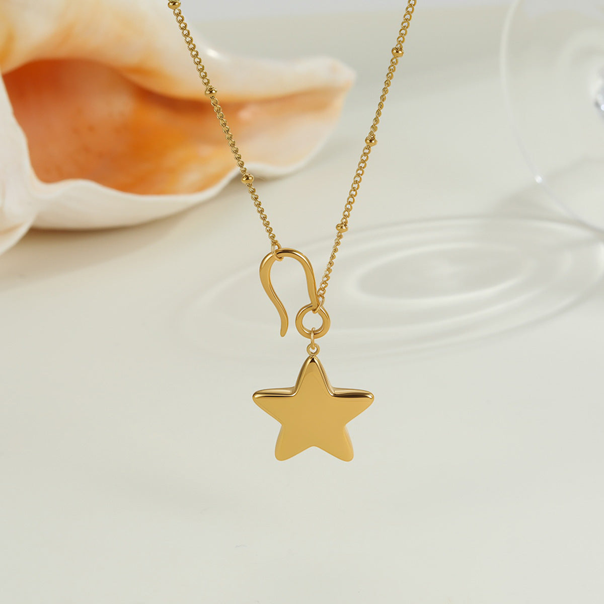 Gold Embellished Fine Version Clavicle Chain Necklace Women Personalized Sweet Cool Light Luxury High Grade Sense Necklace