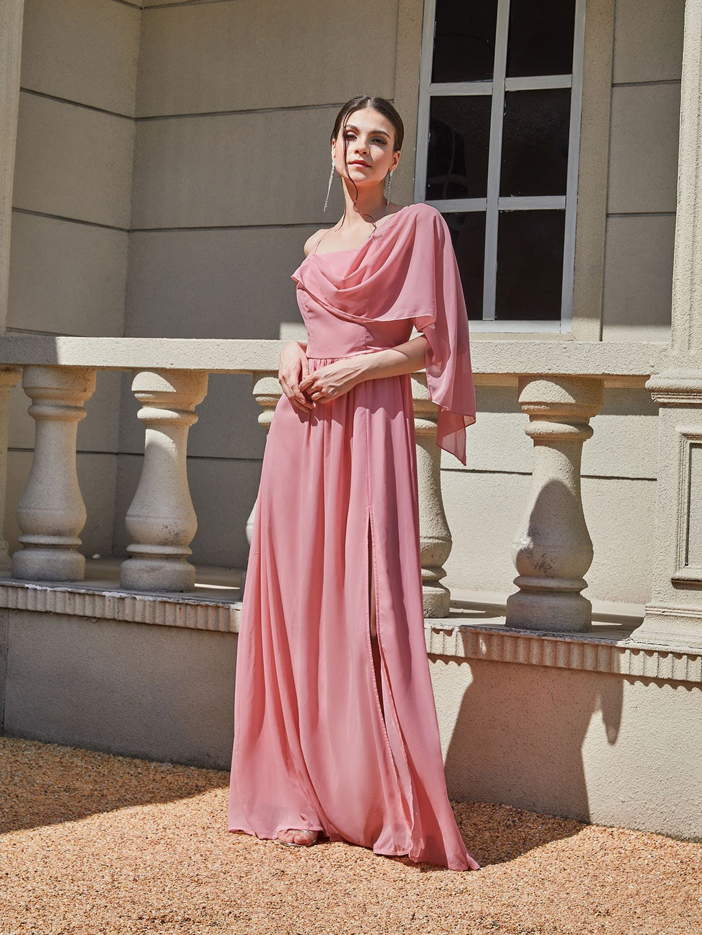 Autumn Winter Women Sexy Sling Cocktail Dress Solid Color Dress