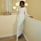 Women's Long-Sleeve Casual Fitted Dress