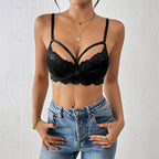 's Lace Lingerie Ultra Thin Breathable Lace Steel Ring Hollow