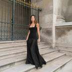 Elegant Formal Dress Black Evening Maxi Sleeveless Maxi Cami Dre
