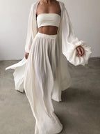 Women's Spring Summer Plus Size Coordinated Three-Piece Set
