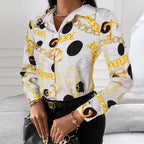 Women's Top Shirt Spring Autumn Long Sleeve Elegant Single Breasted Cardigan Shirt Women
