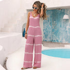 Summer Stripes Sling Jumpsuit SL Backless Zipper Jumpsuit