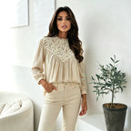 Women Clothing Summer Casual Solid Color Tencel Cotton