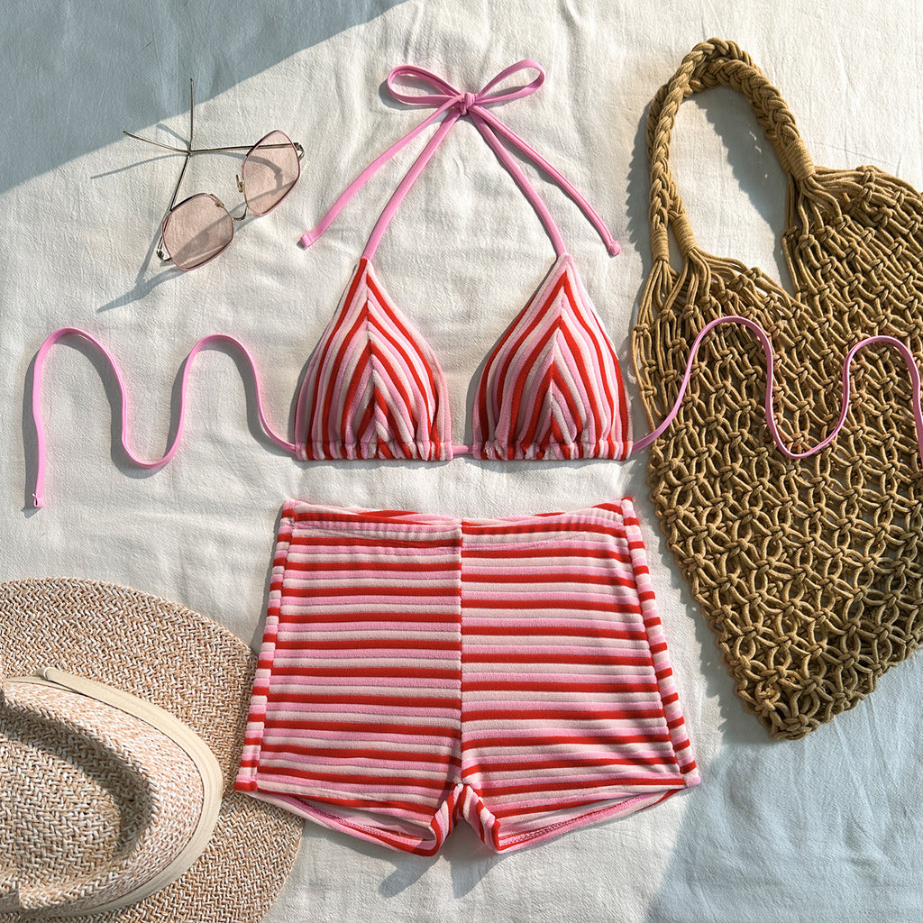 Red Striped Bikini