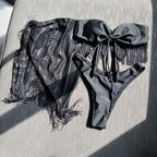 Tassel Bandeau One-piece Swimwear