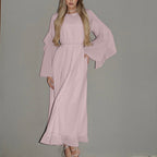 Ruffled Tied Long Sleeve Dress High Grade