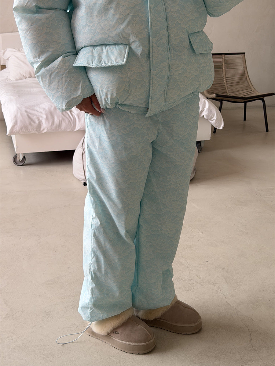 Light Blue Printing Trousers