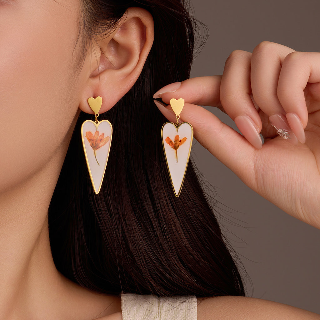 Heart Water Drop Earrings
