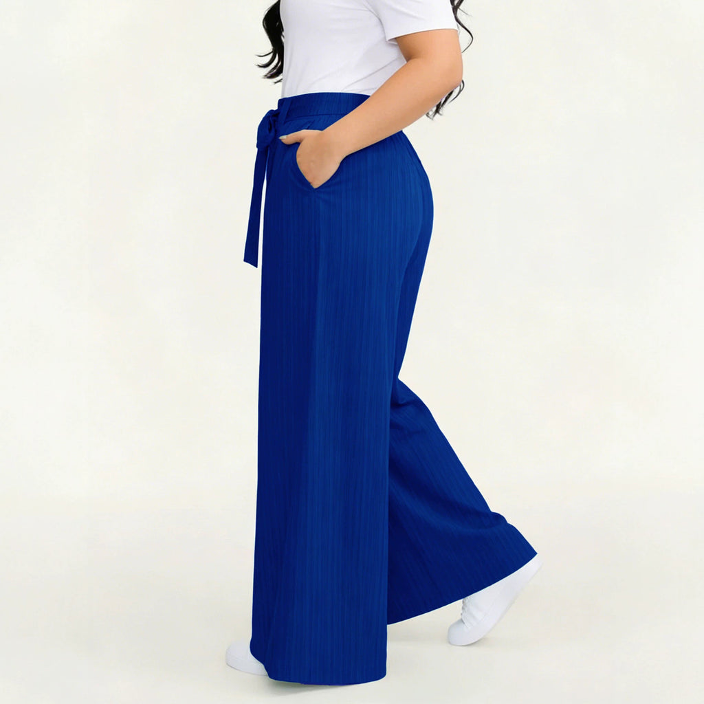 Women's Plus Size Wide-Leg Trousers