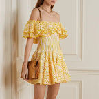 Women's Embroidered Off-Shoulder Mini Dress
