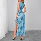 Women's Mesh Sloping Dress