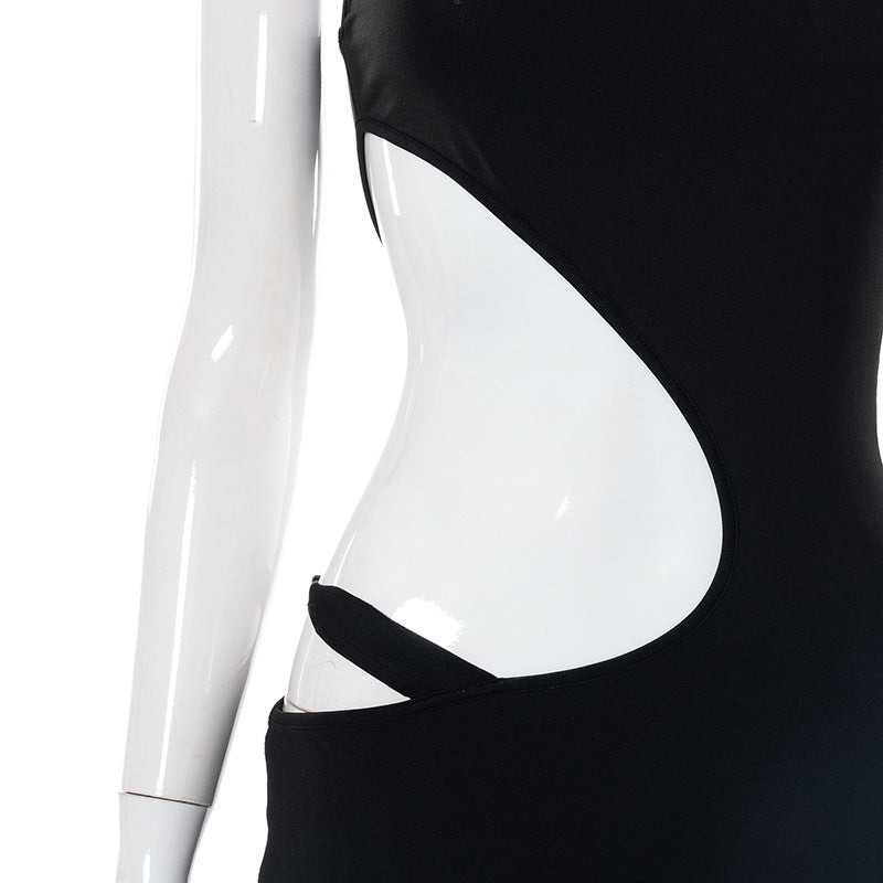 Exposed Dress Autumn Strappy High Slit Now