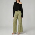 Multi Color Stripe Design Casual Straight Leg Jeans