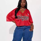 Women's Summer Retro Street Letter Graphic Printing Loose V Neck Lace Patchwork Short Sleeved T Shirt