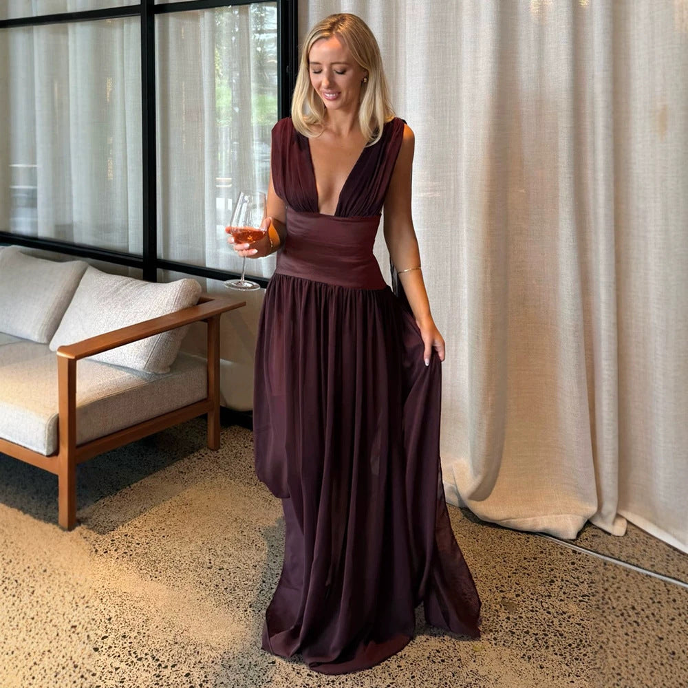 Women's Chiffon Sleeveless Dress