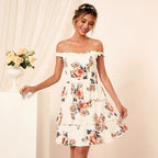 Women's Off The Shoulder Gown Prom Party Dress Evening Dress