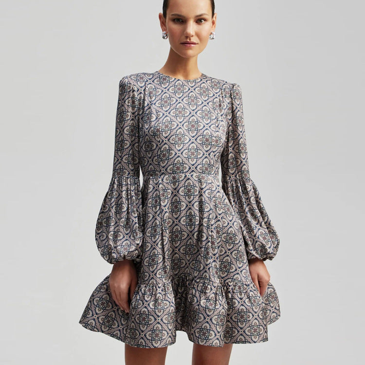 Early Retro Ethnic round Neck Slim Fit