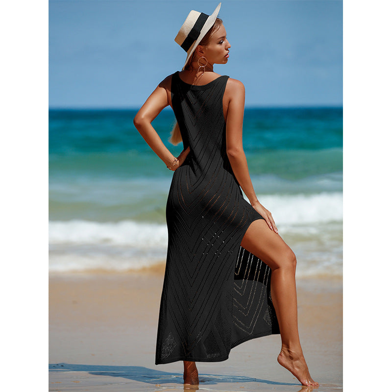 Women's Backless Knitted Maxi Cover-Up