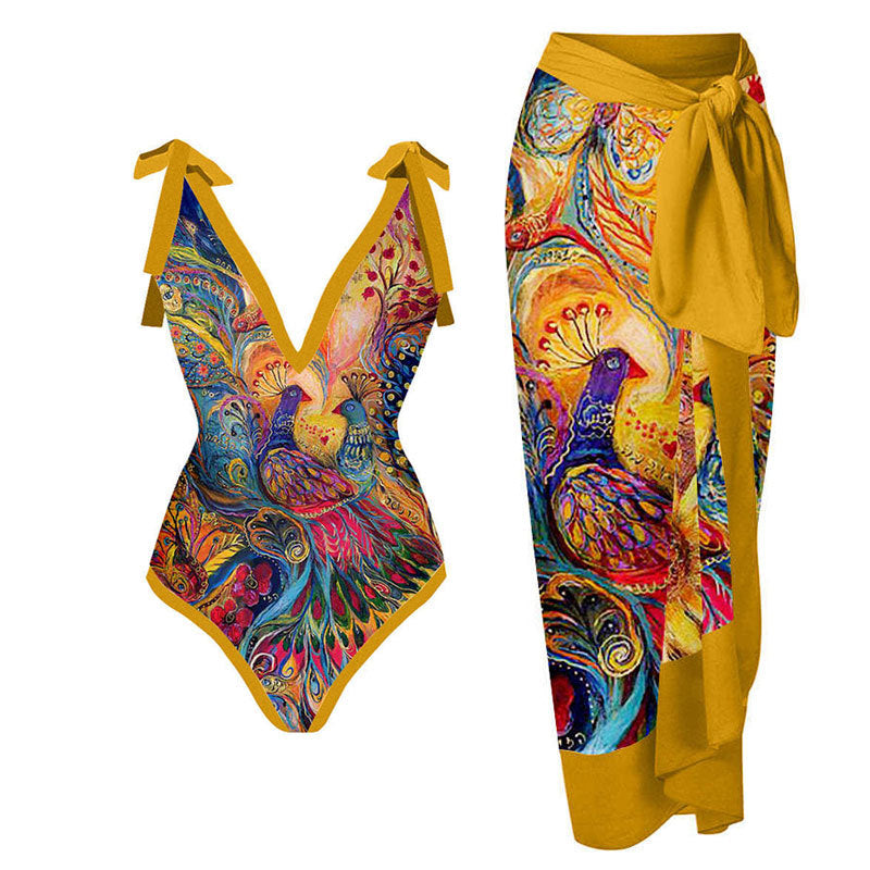 Siamese Conservative One-piece Swimwear