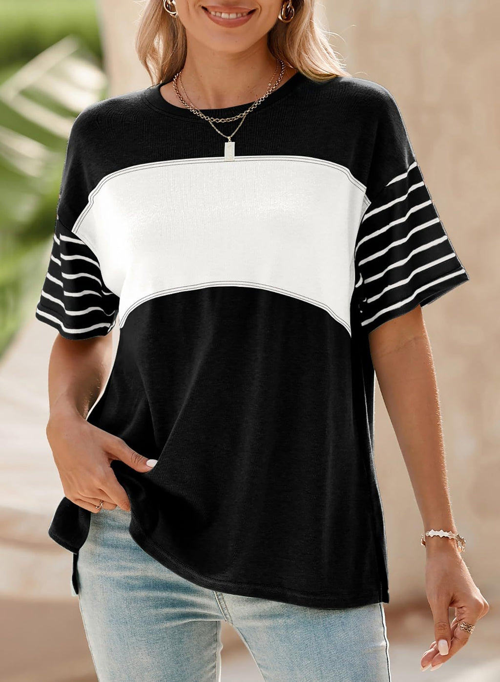 Black and white
