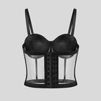 's Mesh Elastic Slim Boning Corset Bra Strap Outdoor Bar Party