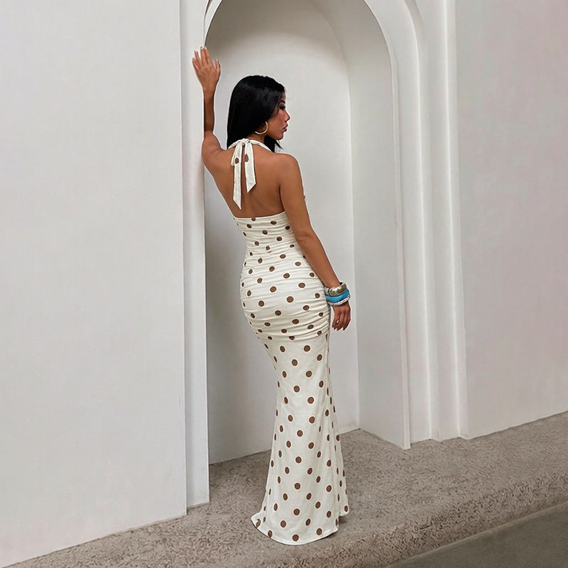 Women's Backless Halter Dress
