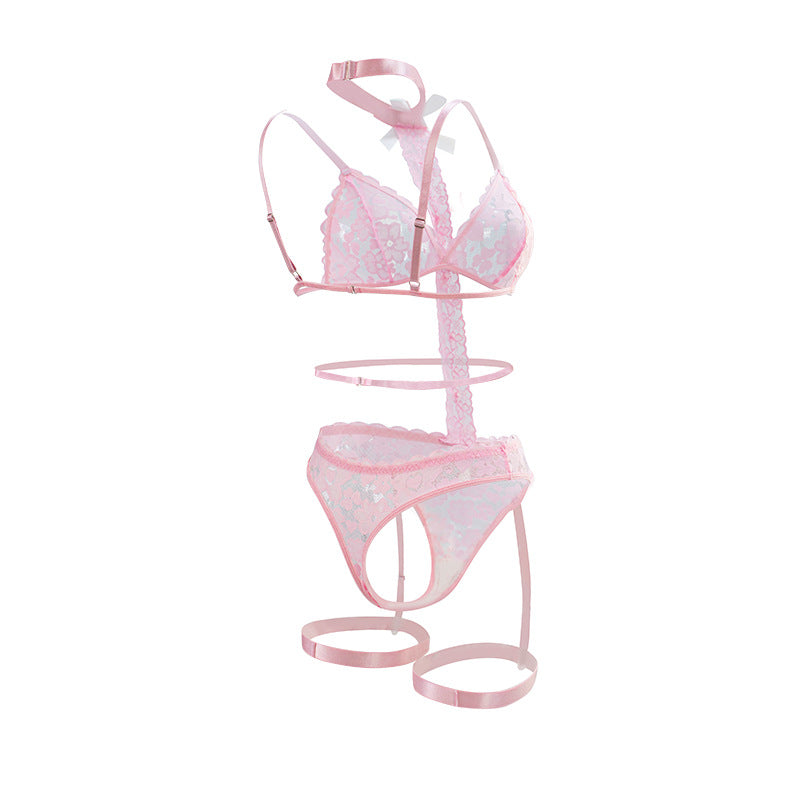 Sexy Lingerie Lady Sexy See through Three Point Uniform Separated Clothes Set