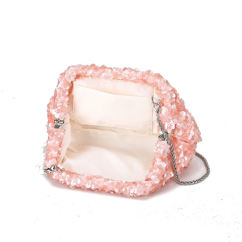 Women's Sequin Chain Shoulder Clutch