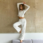 Autumn White Pajamas Lingerie