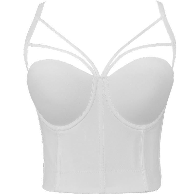 's Non Slip Triangle Strap Vest Shaping Corset With Steel Ring Top