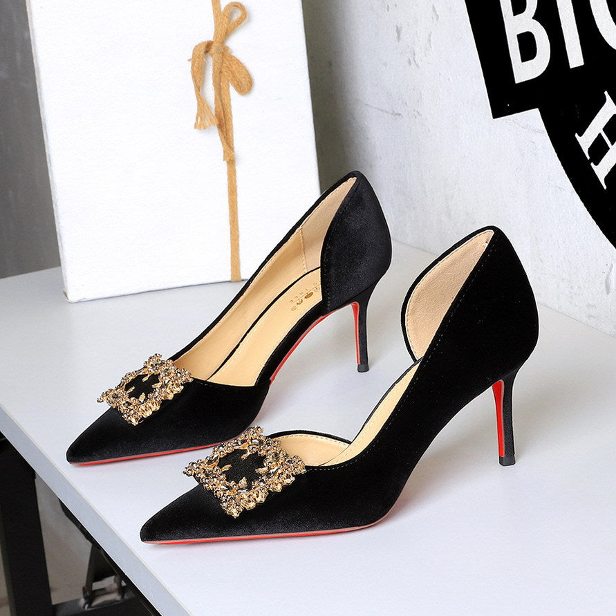 Women's Rhinestone Pointed-Toe Stiletto Pumps