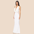 Women's Lace Backless Fishtail Maxi Dress