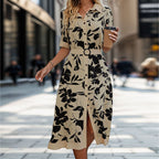 Floral Collared Shirt Dress
