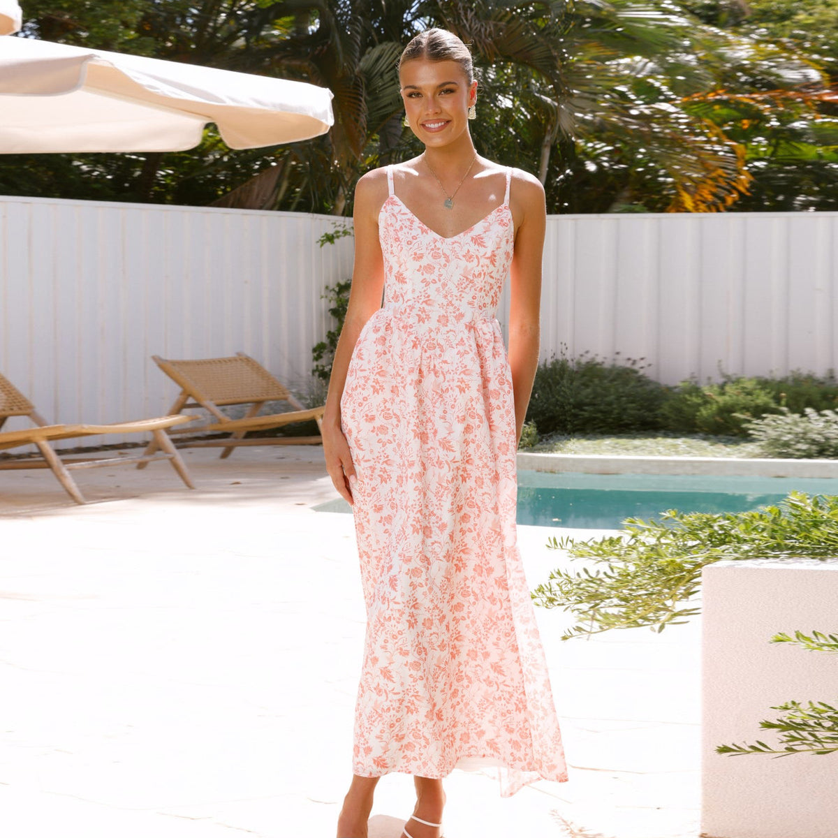 V-Neck Waist Tight Vacation Backless Bow Lace-Up Dress
