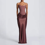 Women's Lace Satin Dress