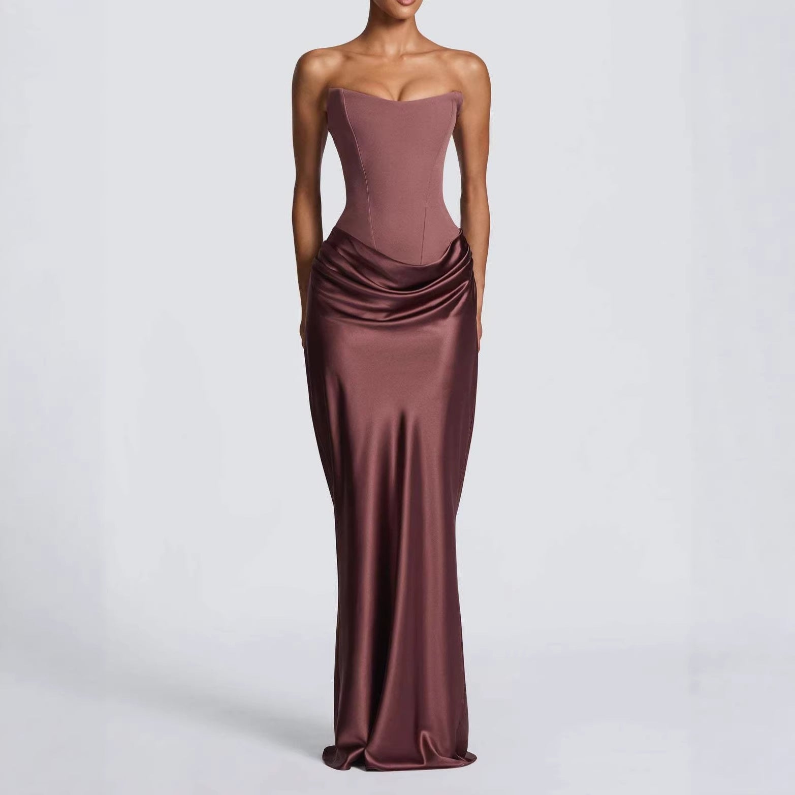Women's Lace Satin Dress