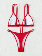 Solid Color Bikini Swimwear