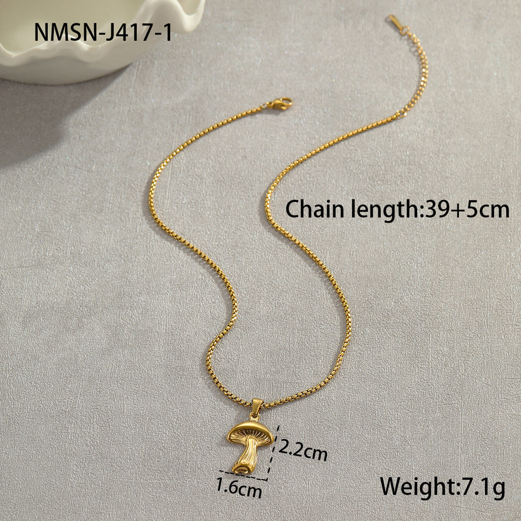 Gold Mushroom Necklace