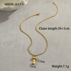 Gold Mushroom Necklace
