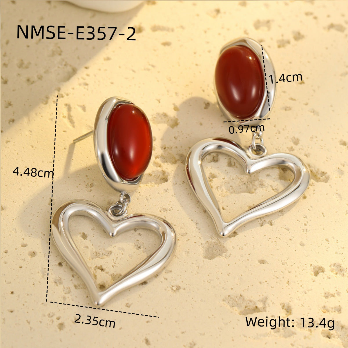 Steel Color Red Agate